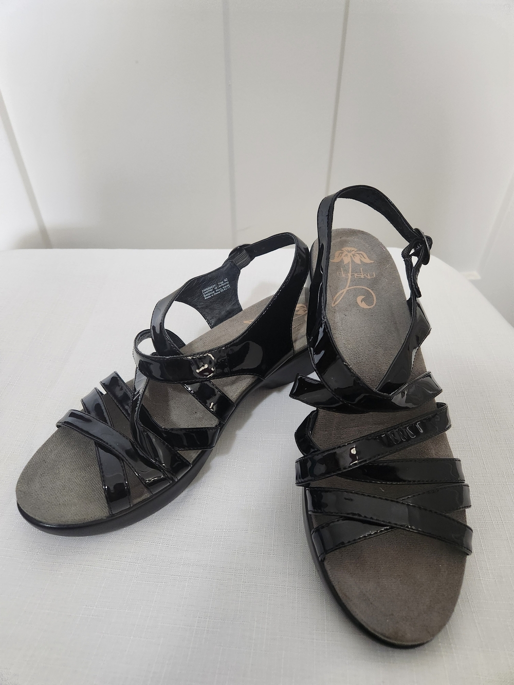 Dansko Dani Black Wedge Sandals Size 42/10.5/11